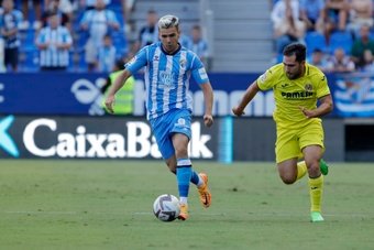 Álex Gallar, en el partido del Málaga CF contra el Villarreal B en La Rosaleda. Marilú Báez