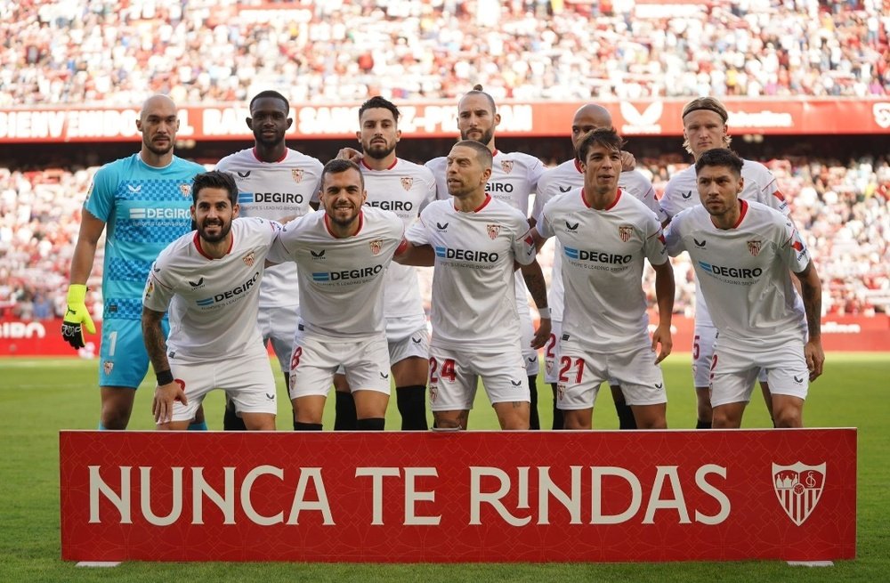 El primer once de Jorge Sampaoli en el Sevilla FC. Foto: SFC Media