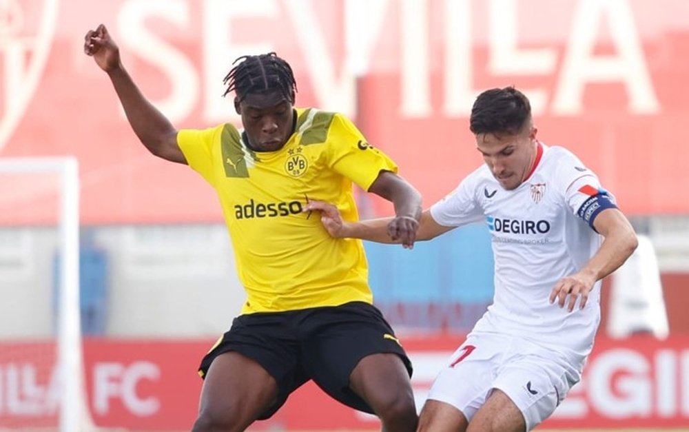 Partido de ida entre el Sevilla FC y el Dortmund correspondiente a la fase de grupos de la Youth League. Foto: SFC Media