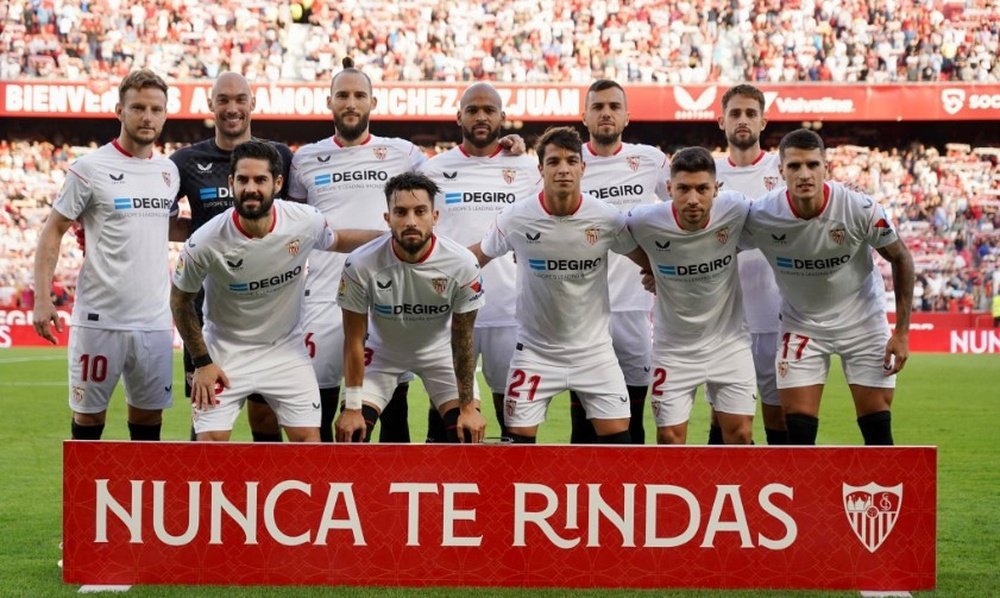 El once inicial del Sevilla FC ante el Rayo Vallecano. Foto: SFC Media