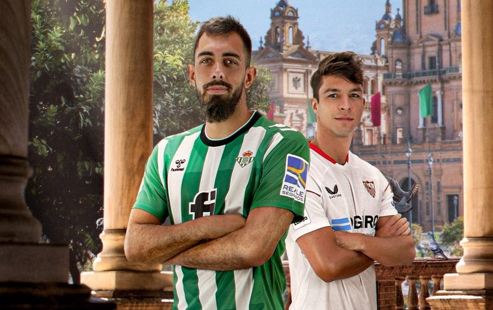 Borja Iglesias, delantero del Real Betis, y Óliver Torres, centrocampista del Sevilla FC, apuntan a titulares en el Gran Derbi que se disputa en el Benito Villamarín. Foto: @LaLiga