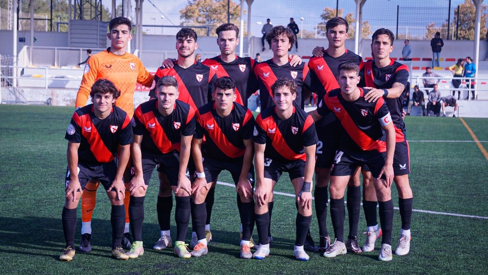 Once inicial del Sevilla Atlético en Utrera. Foto: Curro Arroyo