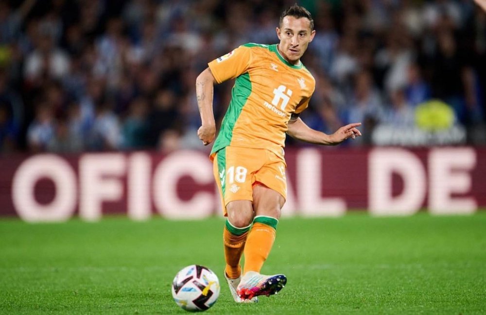 Andrés Guardado durante un partido del pasado curso con el Real Betis.- RBB