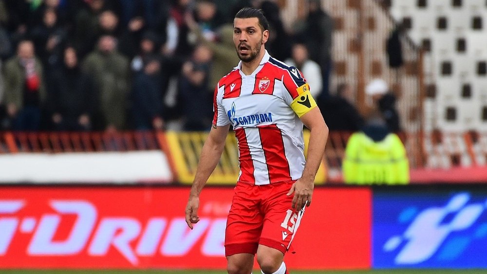 Imagen de Aleksandar Dragovic jugando con el Estrella Roja | Imagen: Estrella Roja de Belgrado