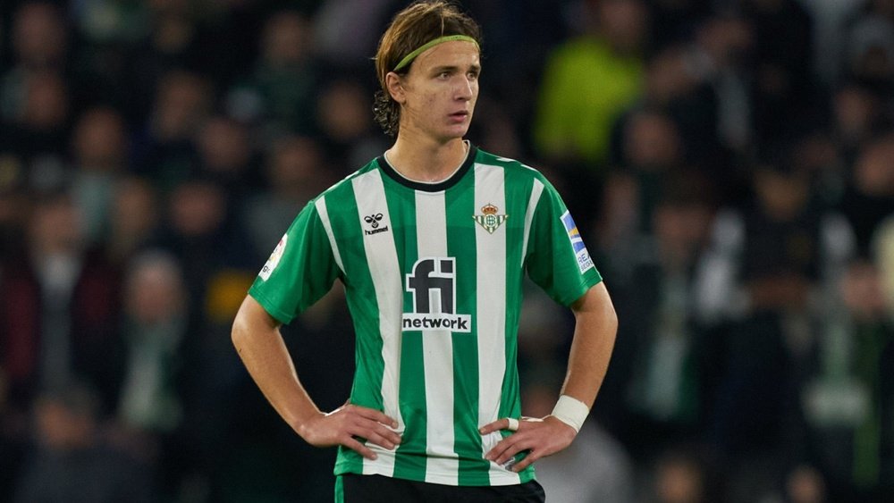 Félix Martí Garreta durante su debut frente al Athletic Club. RealBetis