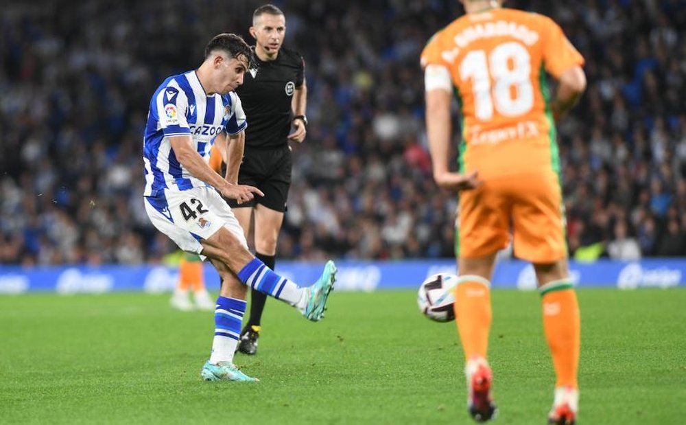 Iglesias Villanueva, durante el Real Sociedad - Real Betis del pasado mes de octubre.- DV