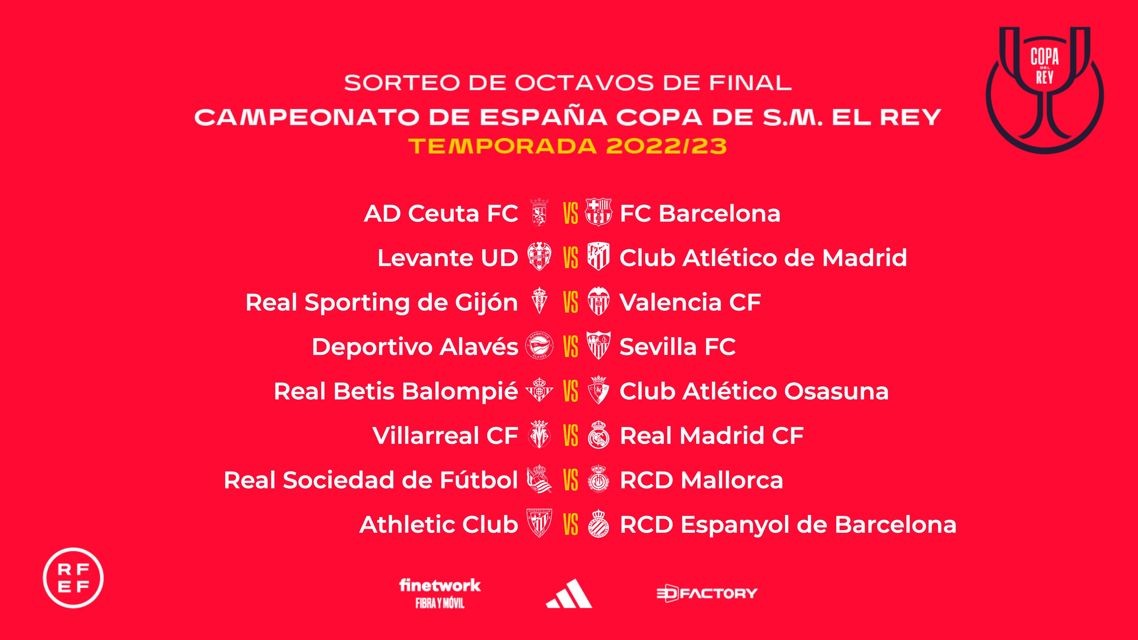 Definidos Os Confrontos Das Oitavas De Final Da Copa Do Rei Da Espanha   709031 