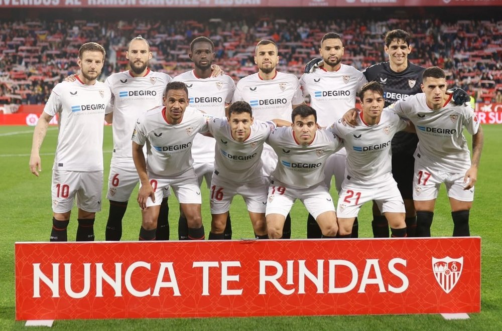 El once del Sevilla FC ante el Getafe, al que se ha impuesto por 2-1 en el Ramón Sánchez-Pizjuán. Foto: SFC Media