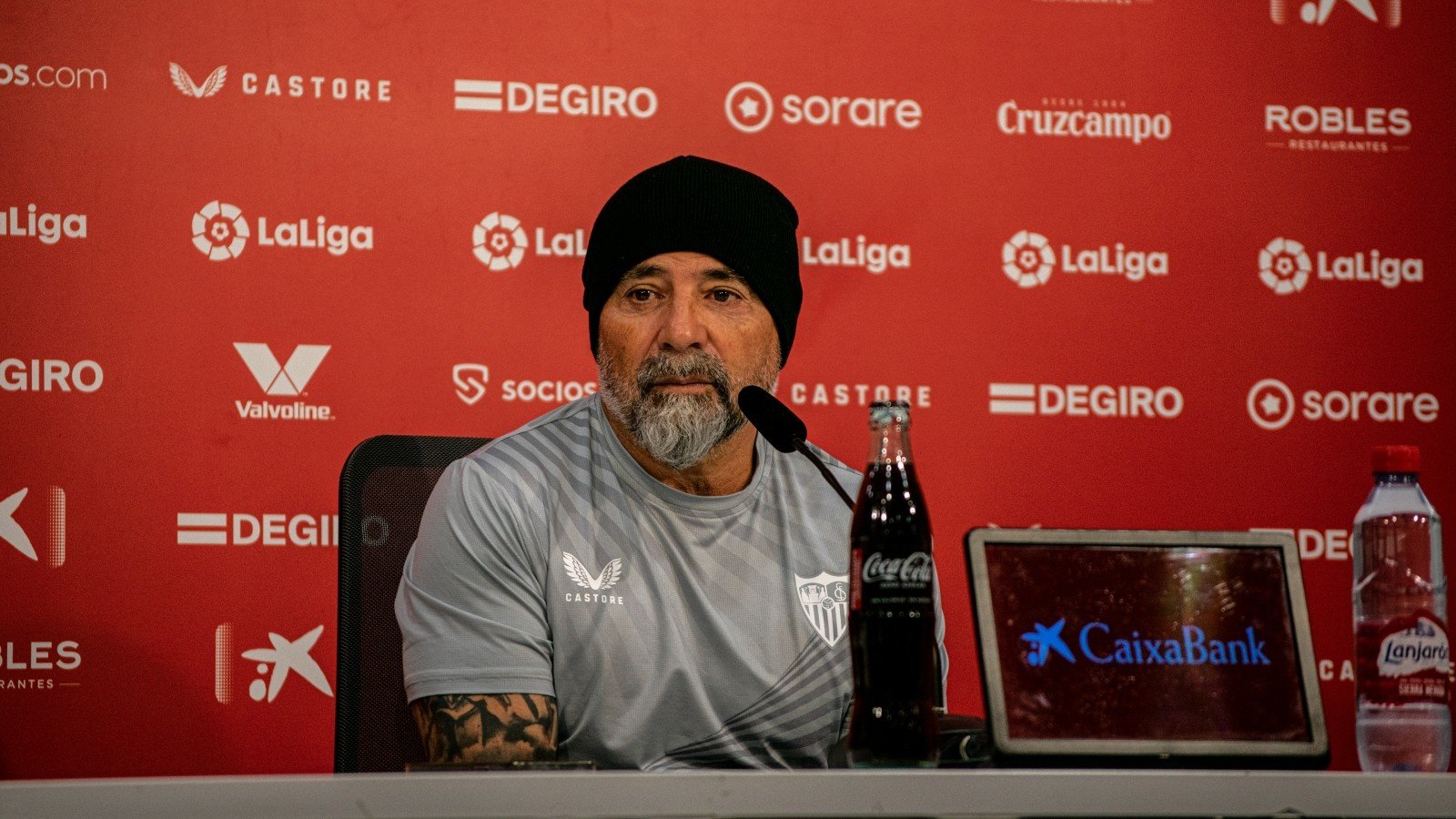 Imagen de Jorge Sampaoli en una rueda de prensa | Imagen: Mario Míjenz