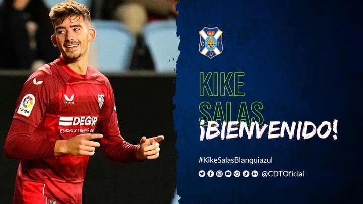 Kike Salas jugará cedido en el Tenerife hasta verano de 2023. Foto: CDT.