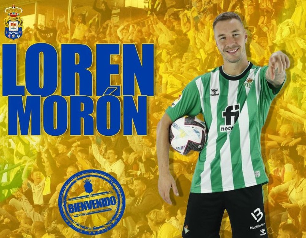 Loren Morón jugará cedido en Las Palmas hasta final de temporada.-