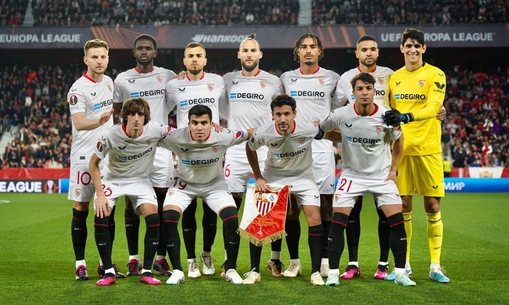 El once inicial del Sevilla FC ante el PSV Eindhoven. Foto: SFC Media