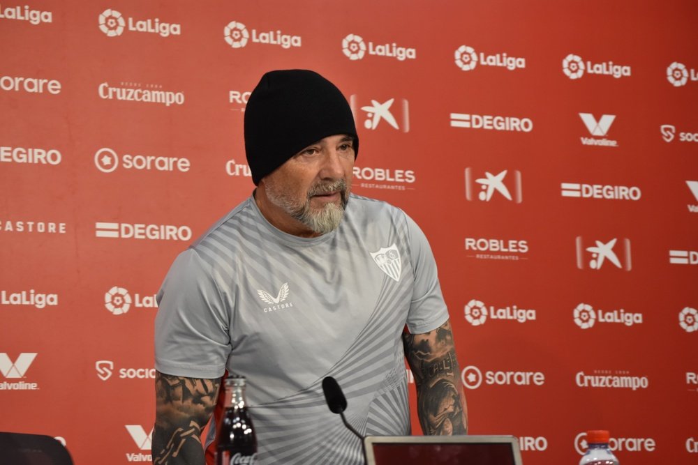 Imagen de Jorge Sampaoli en la rueda de prensa previa | Imagen: Mario Míjenz