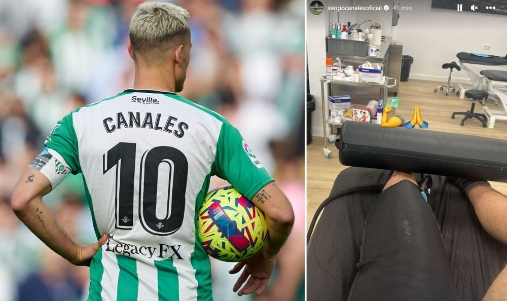 Sergio Canales, el sábado antes de lanzar el penalti y este domingo tratándose de su lesión.- RBB