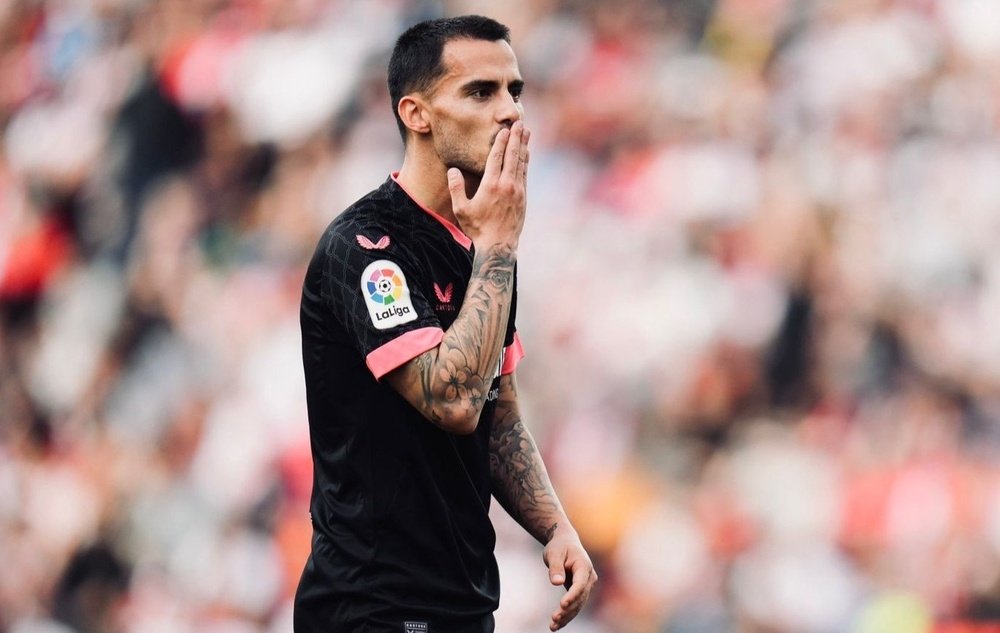 Suso celebrando su gol en Vallecas. Foto: Sevilla FC