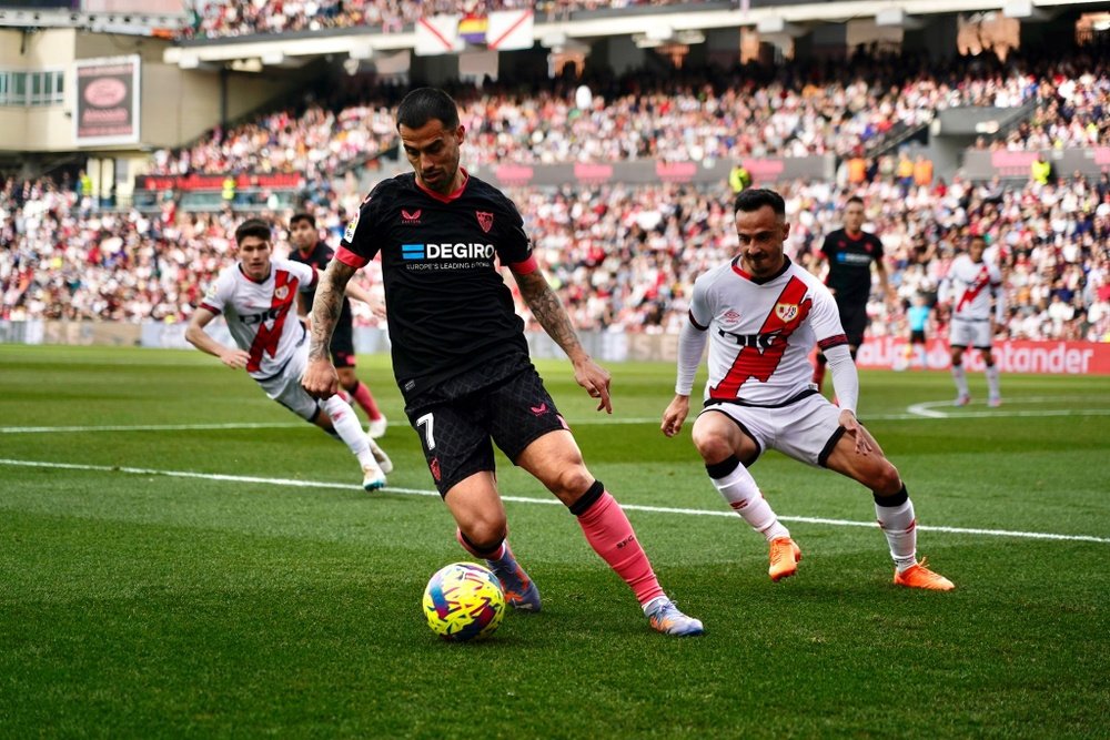 Imagen de Suso Fernández en el encuentro ante el Rayo Vallecano | Imagen: Sevilla FC