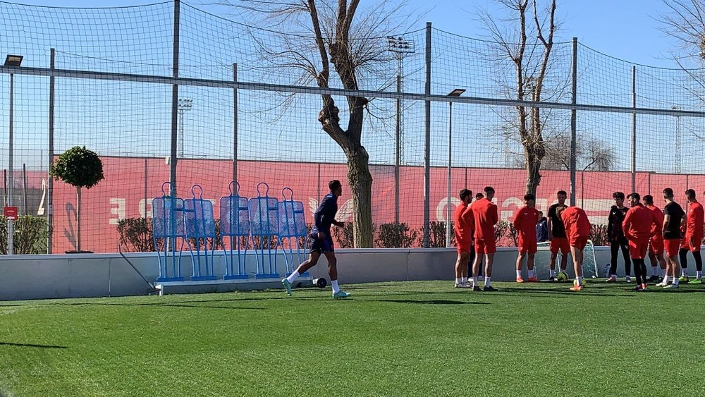 Fernando Reges, en el entrenamiento del Sevilla FC. Foto: José Manuel Rodríguez