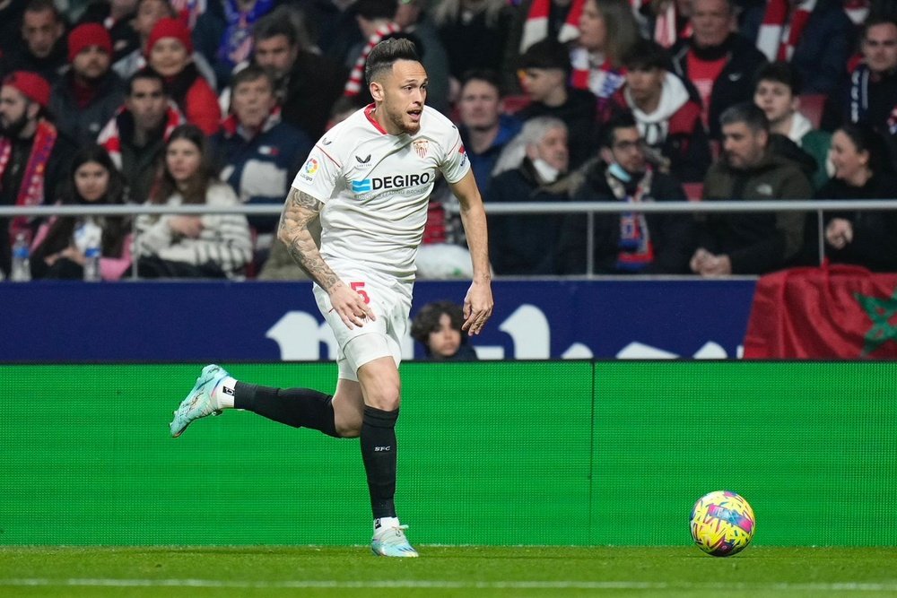 Lucas Ocampos, en el Atlético de Madrid-Sevilla FC. Foto: @SevillaFC