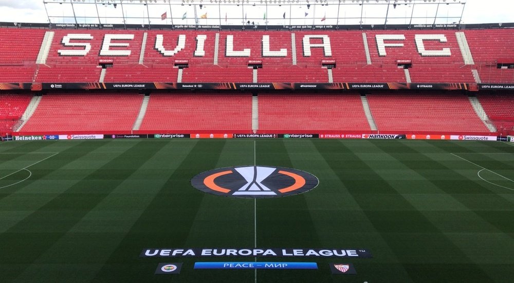 El Ramón Sánchez-Pizjuán acoge este jueve el partido de ida de los octavos de final de la Europa League entre el Sevilla FC y el Fenerbahçe. Foto: SFC Media