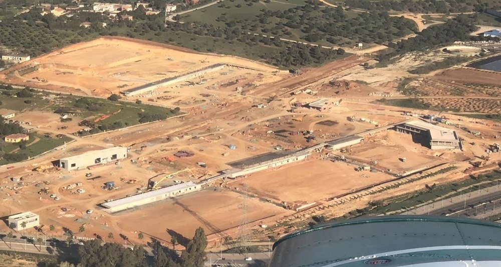 La nueva ciudad deportiva del Real Betis, en Dos Hermanas, vista desde el cielo.-  @PLATeleLE