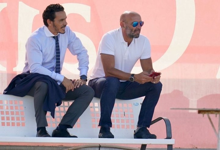 El vicepresidente del Sevilla FC, José María del Nido Carrasco, junto a al director general deportivo Monchi. Foto: SFC Media