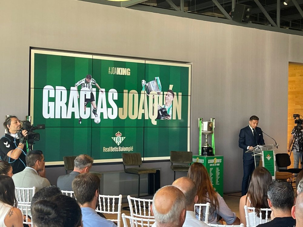 Joaquín, durante su discurso de despedida