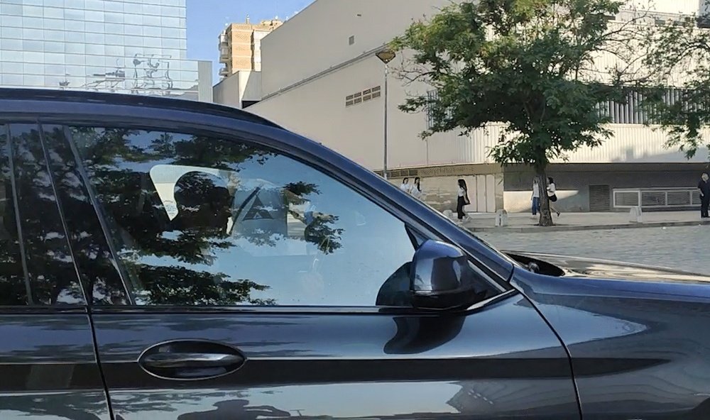 Imagen de Monchi llegando en su coche al Estadio Ramón Sánchez-Pizjuán | Imagen: Mario Míjenz García
