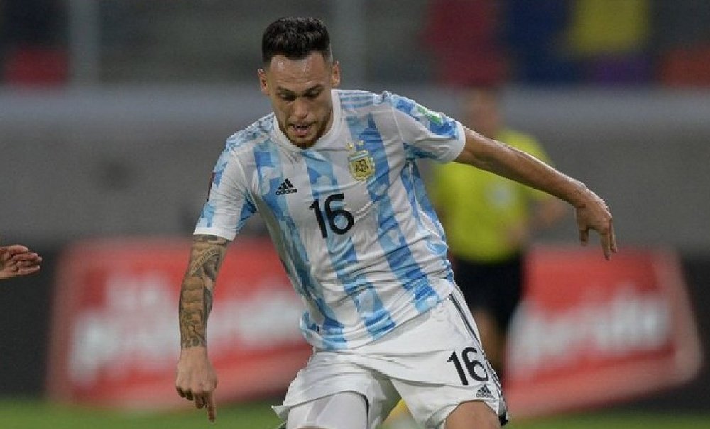 El jugador del Sevilla FC, Lucas Ocampos, va a volver a jugar con la selección de Argentina antes del descanso de verano. Foto: SFC Media