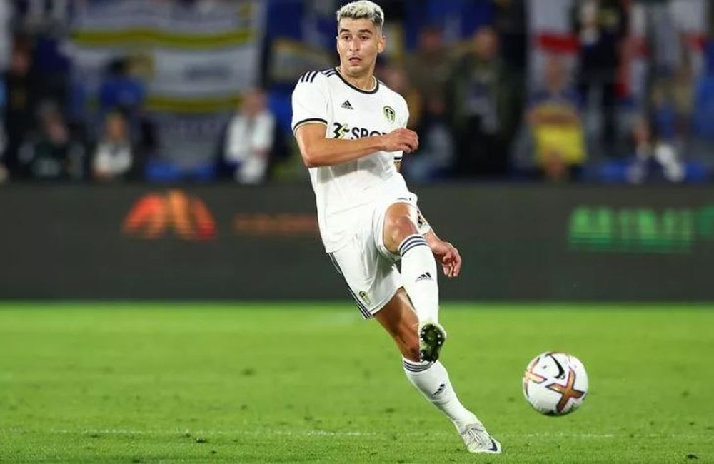 Marc Roca, durante un partido con el Leeds esta temporada.-