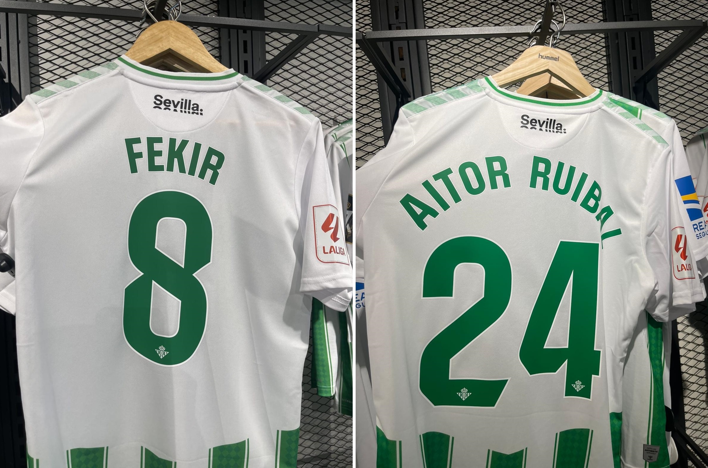 Los dorsales y los nombres de las camisetas de la próxima temporada van en verde.- RBB