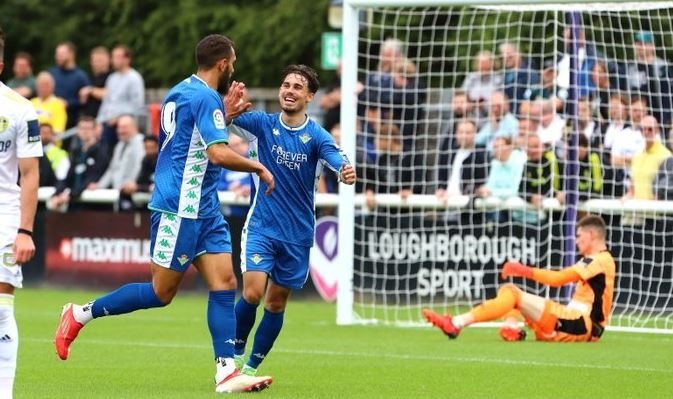 Rodri y Borja Iglesias celebran un gol ante el Leeds en la pretemporada de hace dos años.- RBB