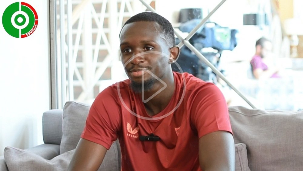 Imagen de Tanguy Nianzou en la entrevista concedida a BeSoccer Sevilla | Imagen: BeSoccer Sevilla