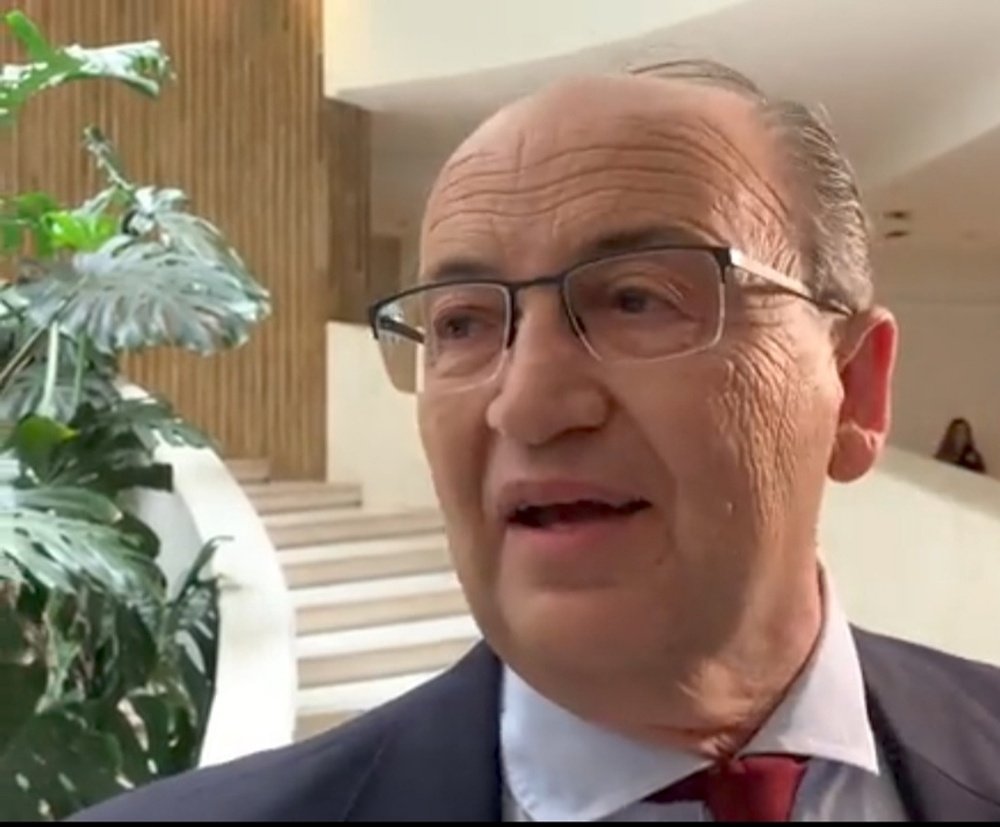 Pepe Castro a su llegada a la Junta de Accionistas del Sevilla Captura de vídeo: José Manuel Rodríguez