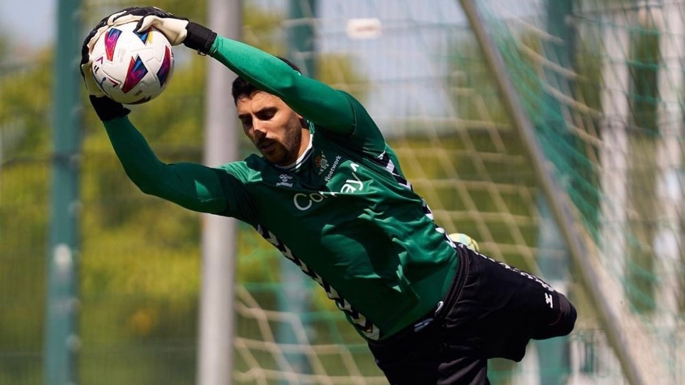 Rui Silva, durante un entrenamiento de pretemporada. RBB