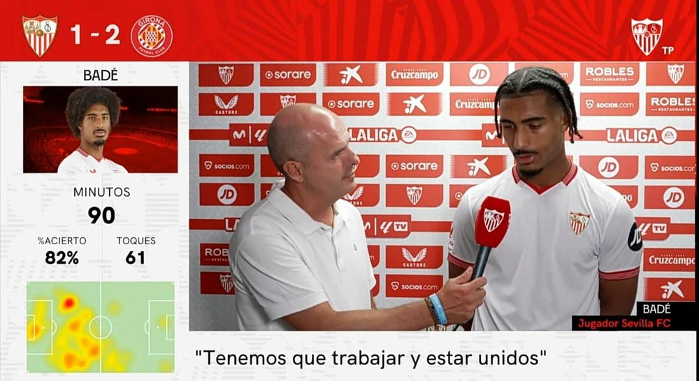 Loïc Badé, tras el Sevilla FC-Girona FC. Foto: SFC Media