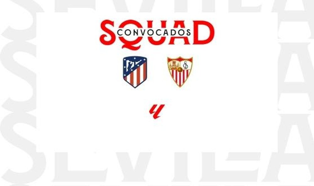 Convocados para el partido del Sevilla FC contra el Atlético de Madrid Foto: Sevilla FC