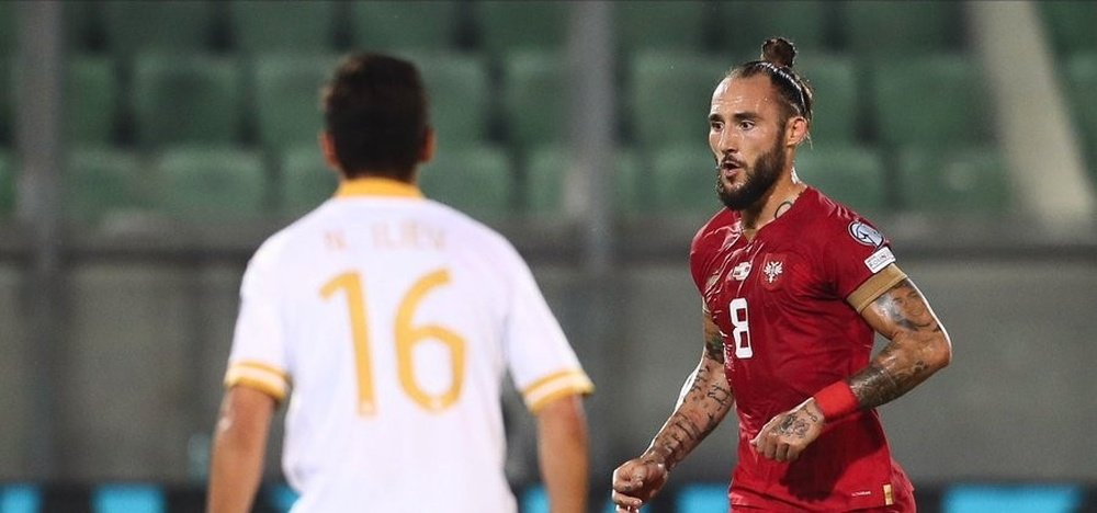 Nemanja Gudelj durante el partido frente a Bulgaria Foto: Selección Serbia