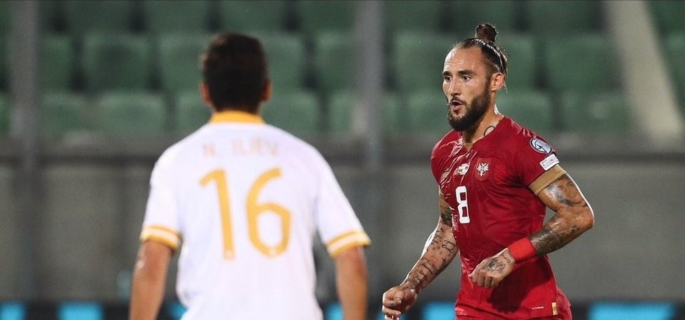 Nemanja Gudelj durante el partido frente a Bulgaria  Foto: Selección Serbia