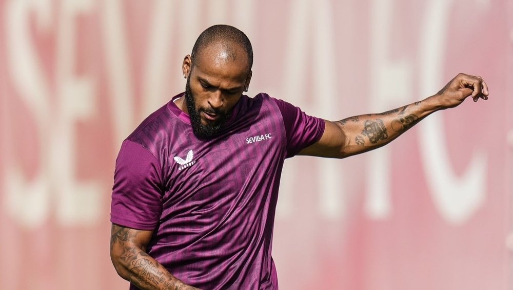 Marcao, en su vuelta a los entrenamientos con el Sevilla FC. SFC Media