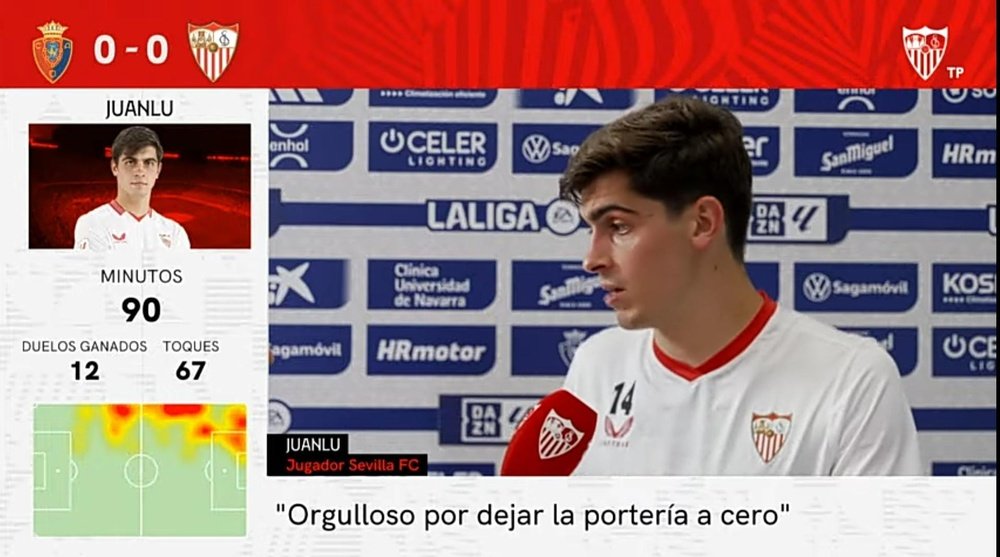 Juanlu Sánchez, tras el CA Osasuna-Sevilla FC. Foto: SFC Media