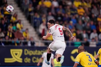 Lucas Ocampos, durante el Cádiz CF-Sevilla FC. Foto: SFC Media