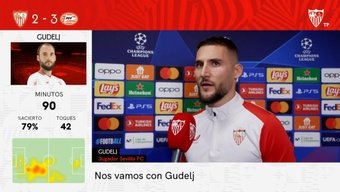 Gudelj en las declaraciones tras la eliminación del Sevilla FC en la Champions League