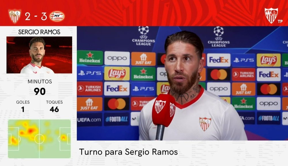 Sergio Ramos en las declaraciones tras caer eliminados de la Champions League
