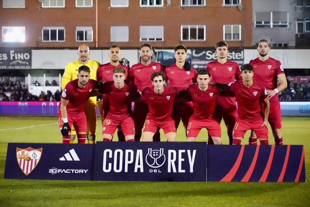 Once del Sevilla FC en su partido frente al Atlético Astorga Foto: Sevilla FC