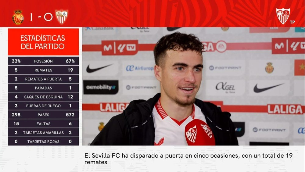 Pedrosa en las declaraciones posteriores a la derrota del Sevilla FC en Mallorca