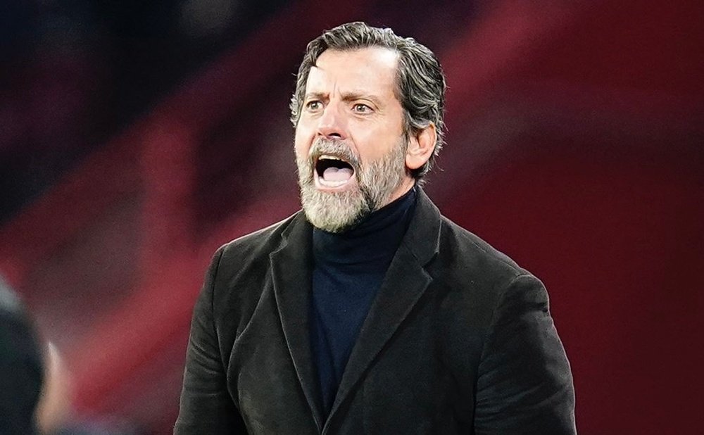Quique Sánchez Flores en su debut en el banquillo del Sevilla FC. Foto: SFC Media