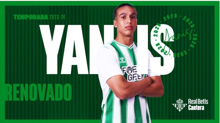 El Real Betis hace oficial la renovación de Yanis hasta 2028