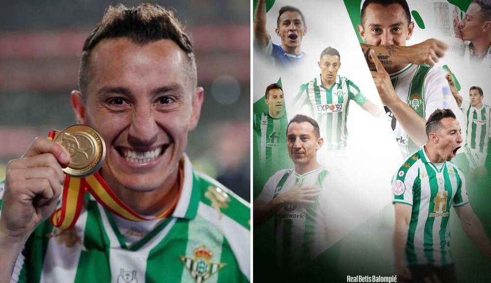 Andrés Guardado asegura que ganar la Copa del Rey con el Real Betis es el momento mñas bonito que ha vivido en su carrera.- RBB