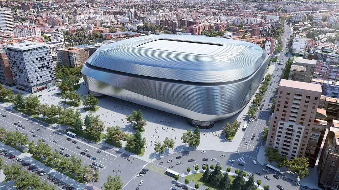 Imagen aérea del estadio Santiago Bernabéu  Foto: Real Madrid