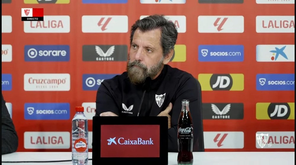 Sánchez Flores en la rueda de prensa previa al partido frente a la Real Sociedad